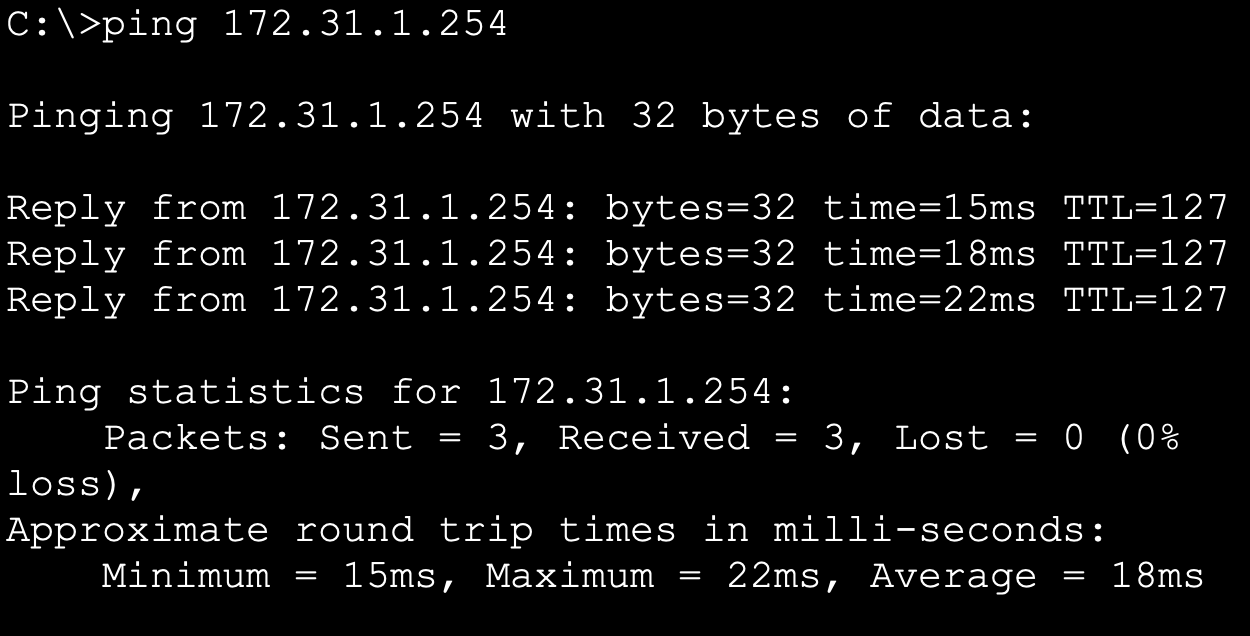Ping to server