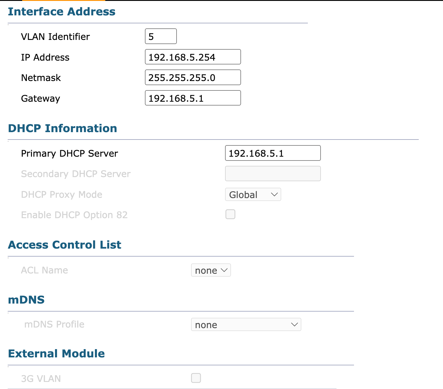 WLC dynamic interface VLAN 5